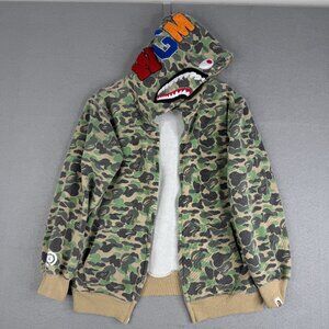BAPE 1st Camo Shark Full Zip Hoodie Medium BROKEN ZIPPERS